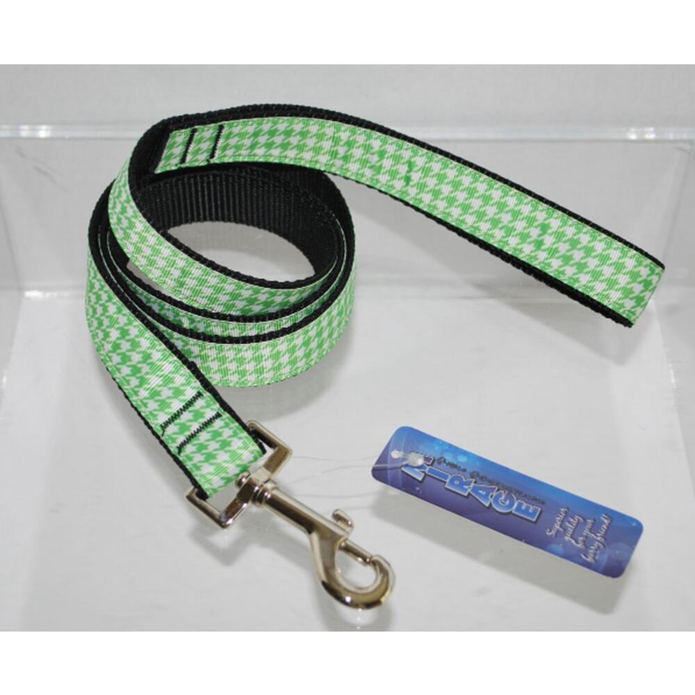 NWT Green Dog Leash 4' Houndstooth
